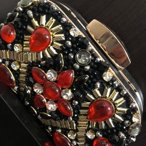 Rhinestones Pearl Beaded Valentina Clutch